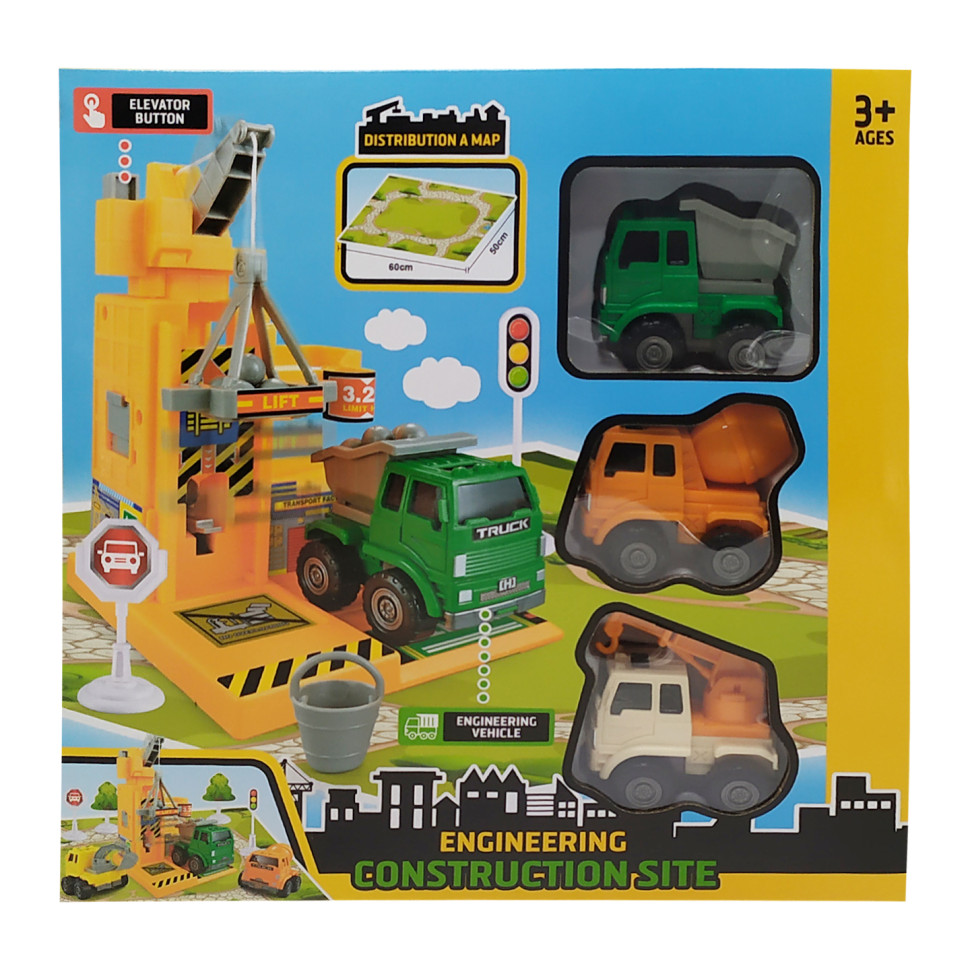 Игрушечный набор Bambi 717 карта, машинки