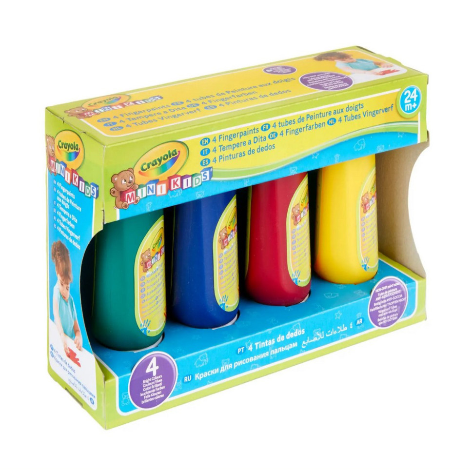 Набір пальчикових фарб Mini Kids Crayola 256455.106, 4 штучки