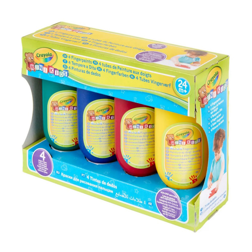 Набір пальчикових фарб Mini Kids Crayola 256455.106, 4 штучки