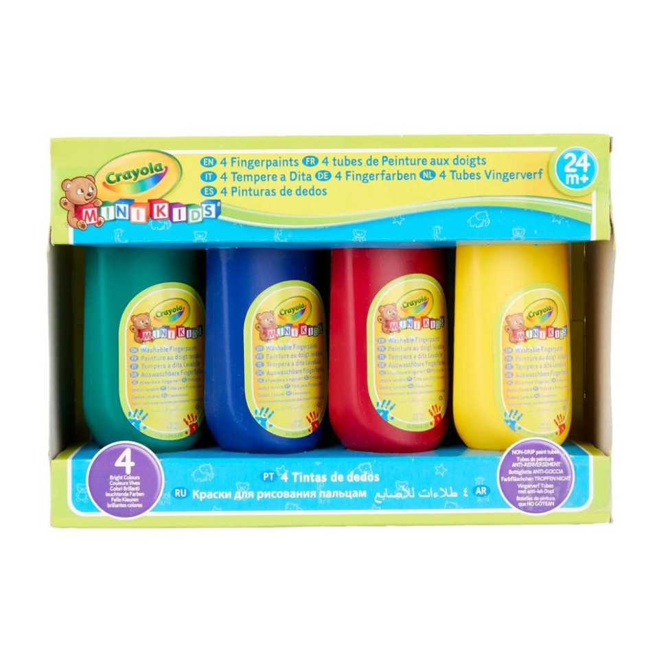 Набір пальчикових фарб Mini Kids Crayola 256455.106, 4 штучки