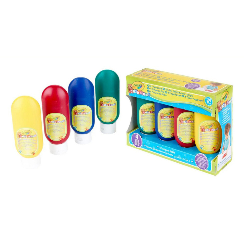 Набір пальчикових фарб Mini Kids Crayola 256455.106, 4 штучки