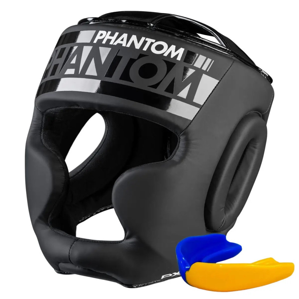 Боксерский шлем Apex Full Face Phantom PHHG2026 Black (капа в подарок)