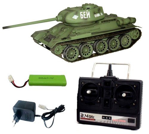 Танк на пульті 1:16 Heng Long T-34 2.4GHz з пневмопушкой і димом (HL3909-1)
