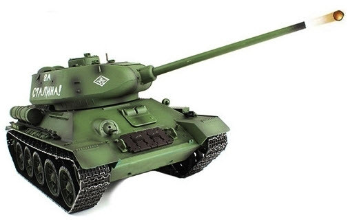Танк на пульті 1:16 Heng Long T-34 2.4GHz з пневмопушкой і димом (HL3909-1)