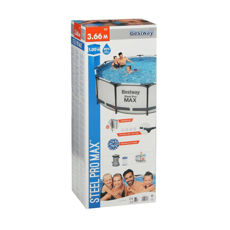 Каркасный бассейн Bestway 56418, 366х100 см, 9150 л