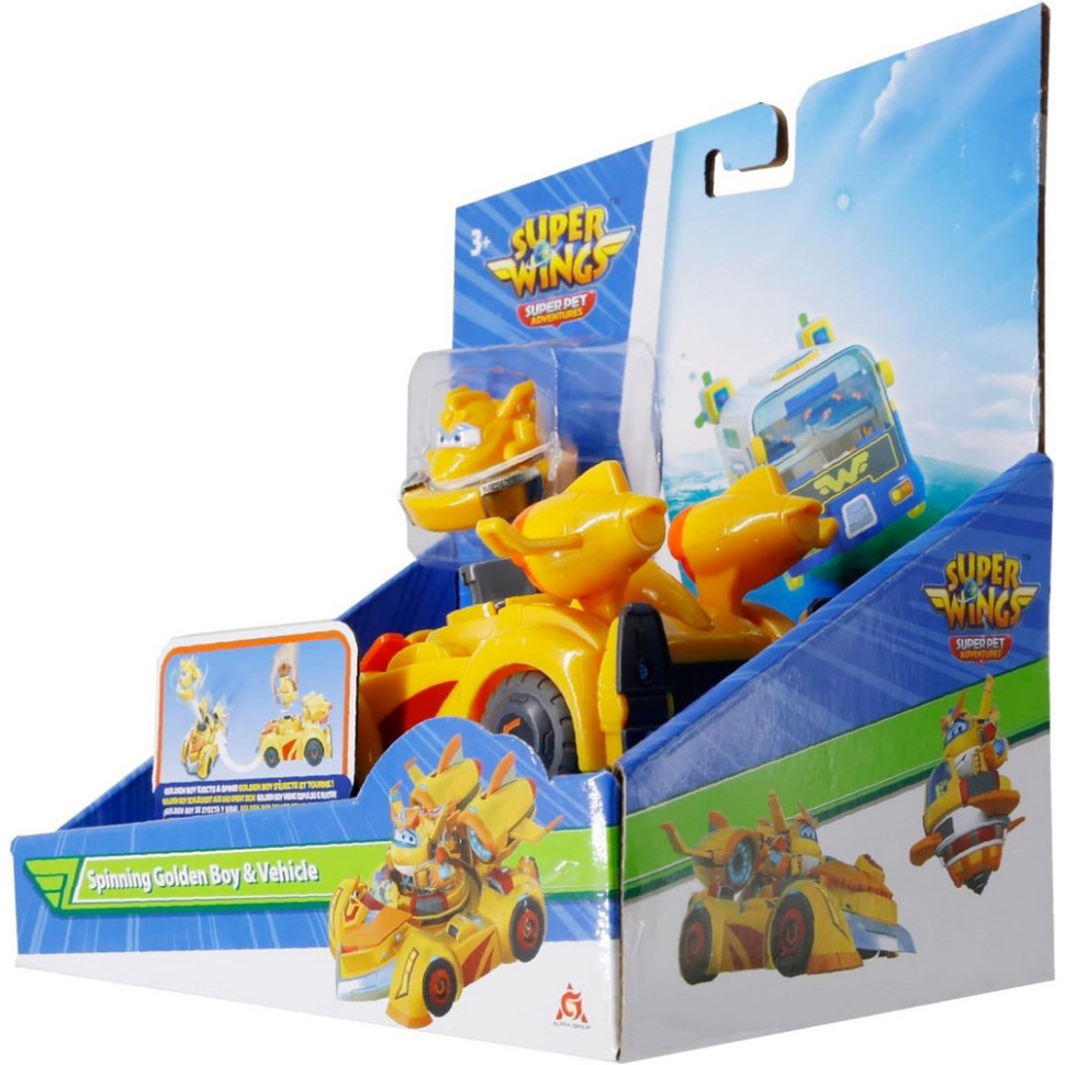 Ігровий набір Spinning Vehicle Золотий Хлопчик (Golden Boy) Super Wings EU770331 із дзиґою