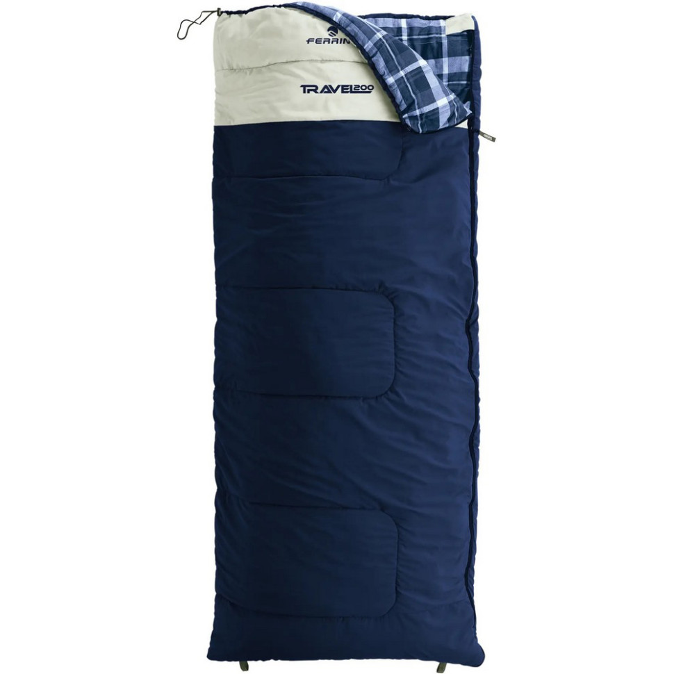 Спальний мішок Travel 200/+5°C Deep (86320HBB) Ferrino 928113 Blue/White, Left 