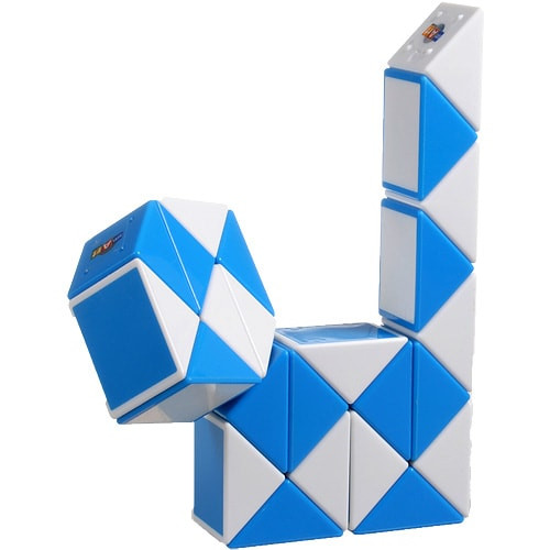 Змейка рубика Smart Cube бело-голубая в коробке SCT401                                      