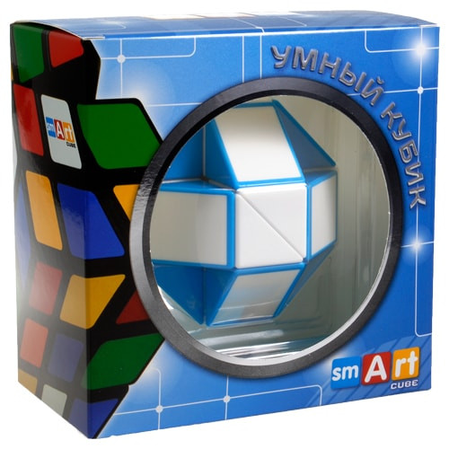Змейка рубика Smart Cube бело-голубая в коробке SCT401                                      
