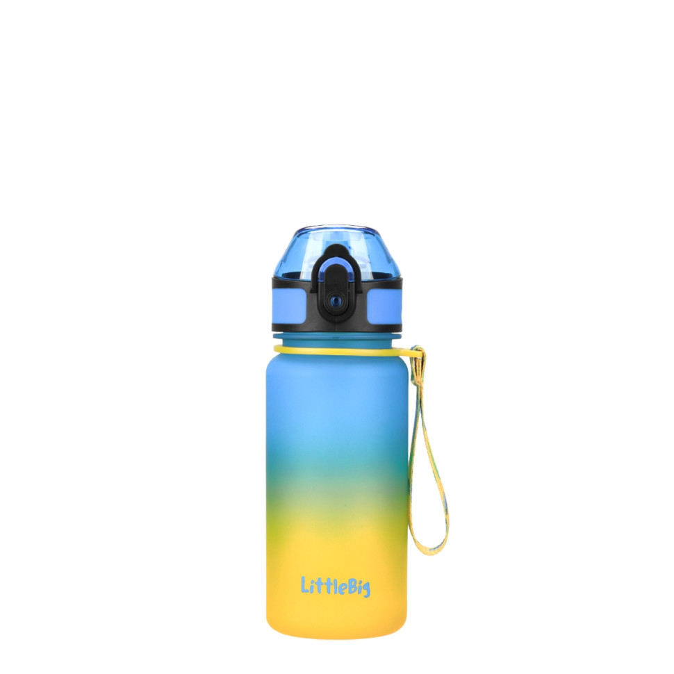 Детская бутылка для воды LittleBig UZSPACE 3020(Yellow-Blue) 350 мл, желто-голубая