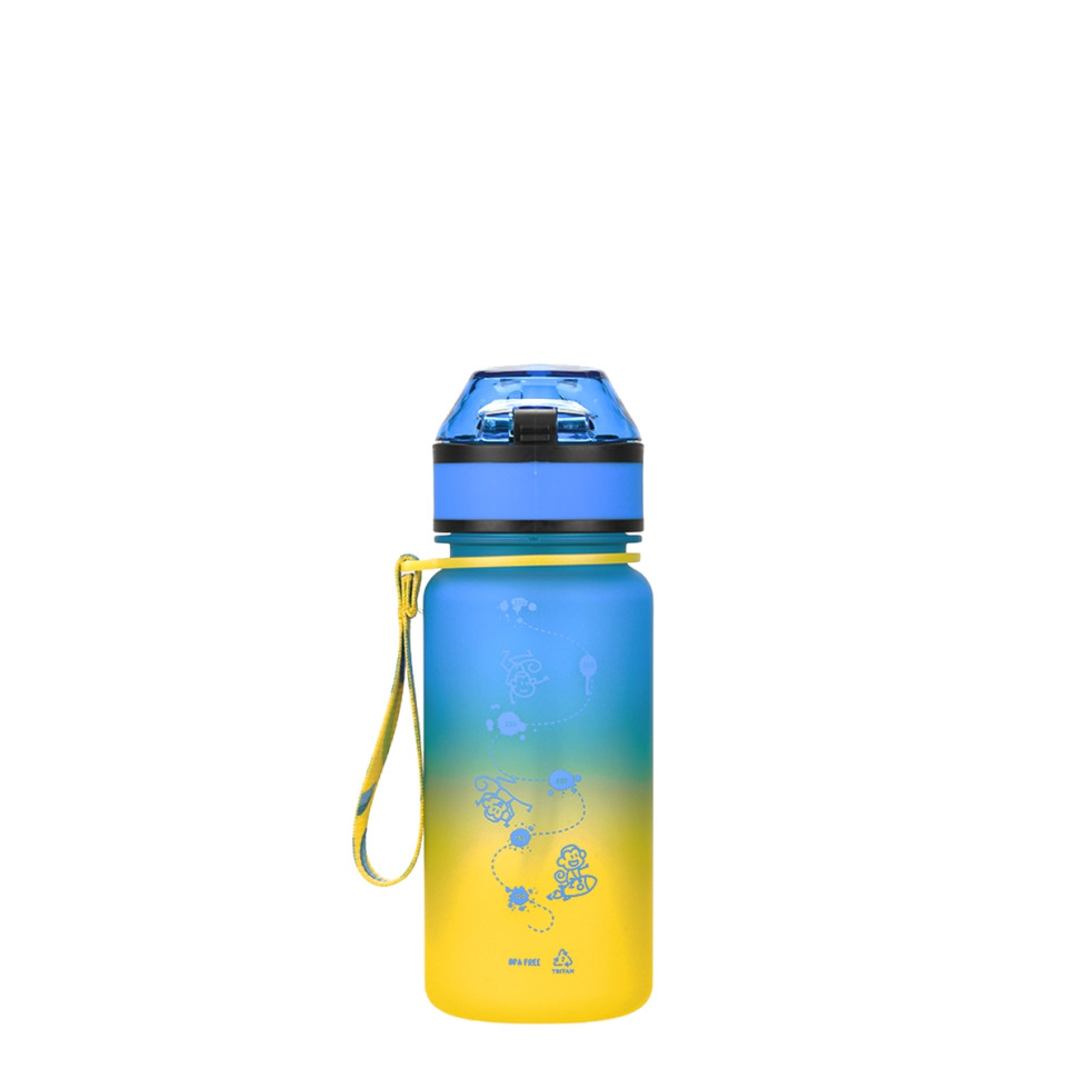 Детская бутылка для воды LittleBig UZSPACE 3020(Yellow-Blue) 350 мл, желто-голубая