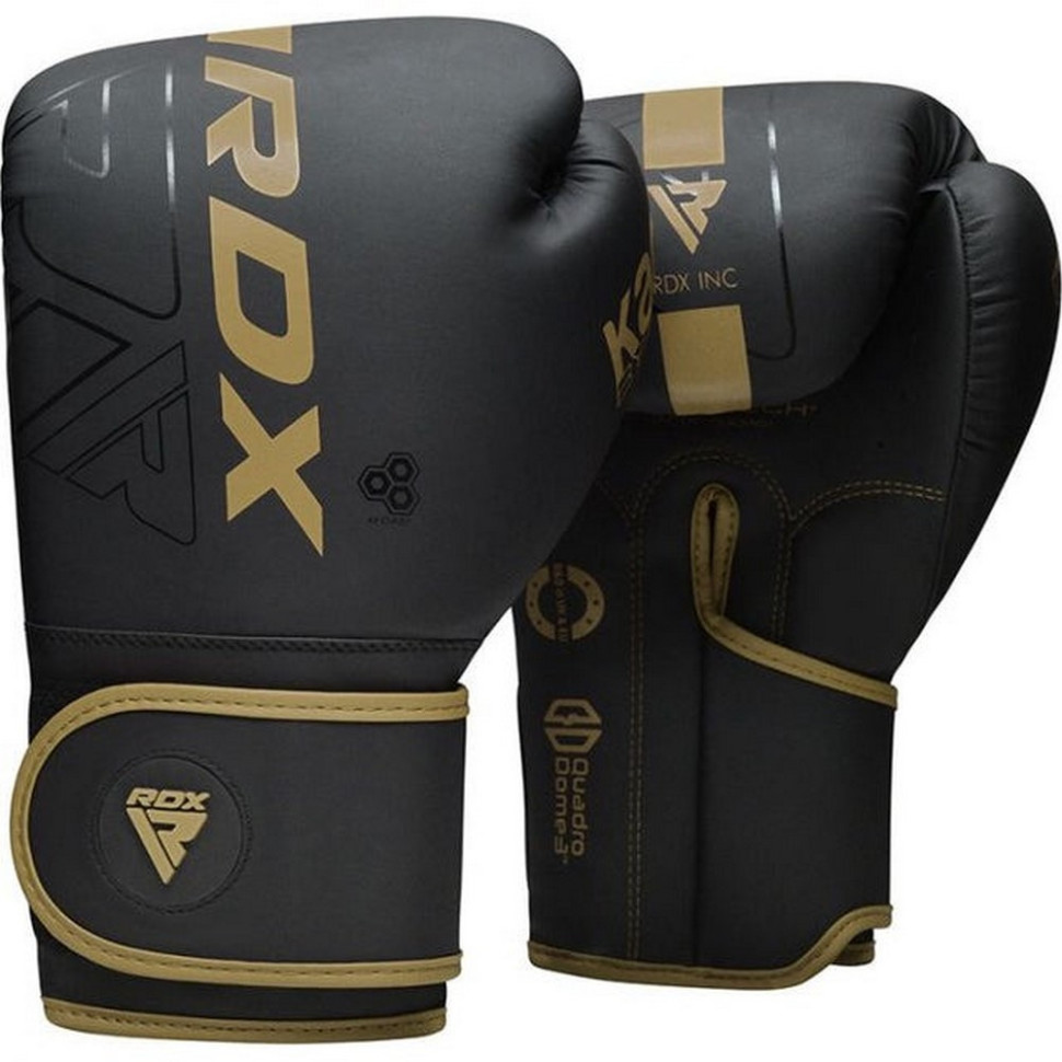 Боксерские перчатки F6 Kara Matte RDX Inc Limited BGR-F6MGL-16OZ, Golden 16 унций (капа в комплекте)
