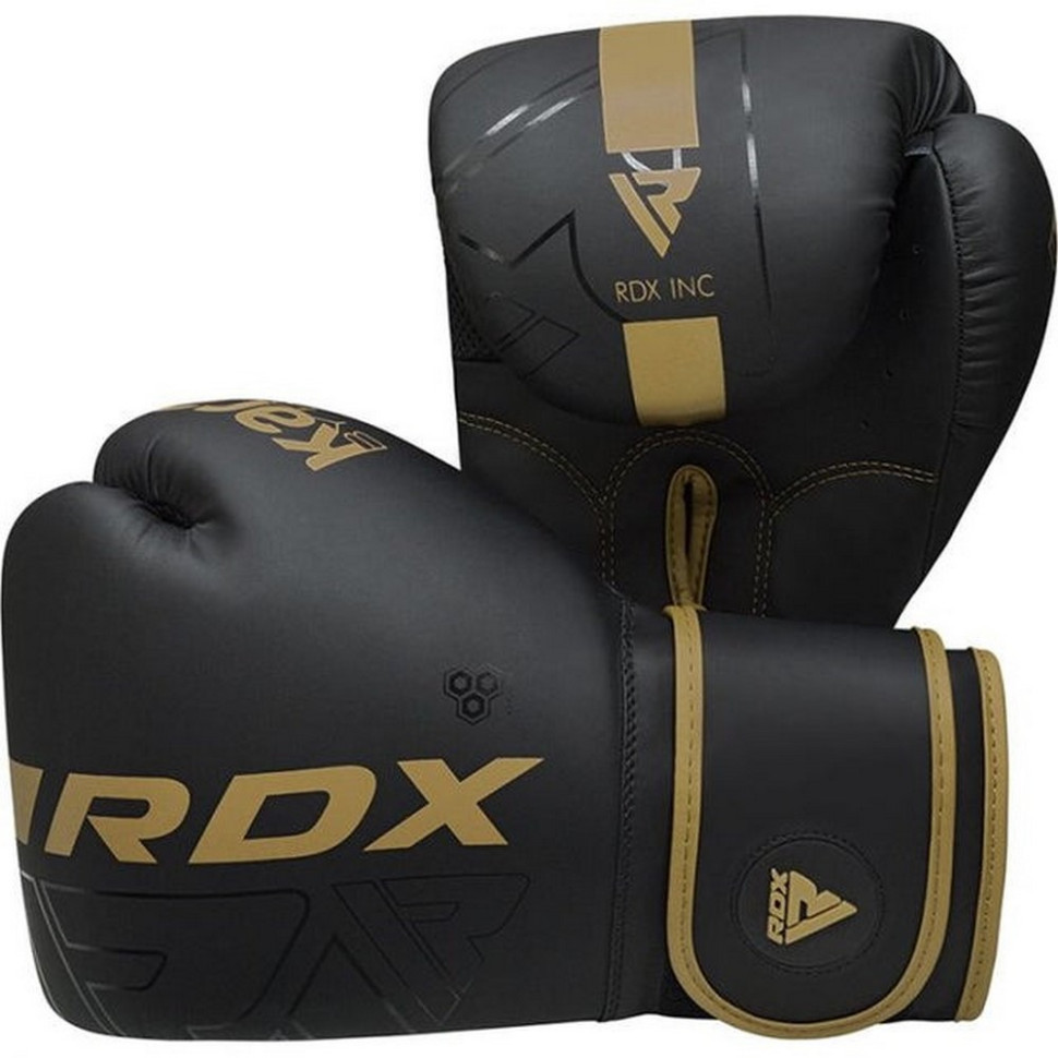 Боксерские перчатки F6 Kara Matte RDX Inc Limited BGR-F6MGL-16OZ, Golden 16 унций (капа в комплекте)