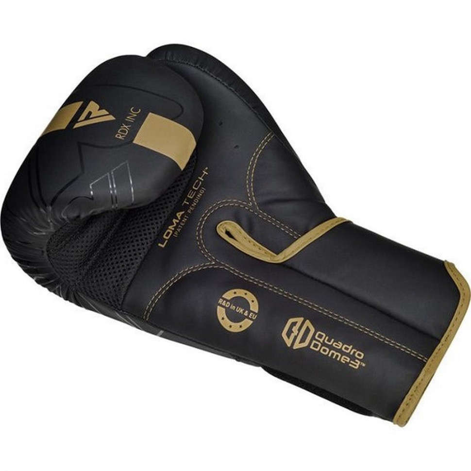 Боксерские перчатки F6 Kara Matte RDX Inc Limited BGR-F6MGL-16OZ, Golden 16 унций (капа в комплекте)