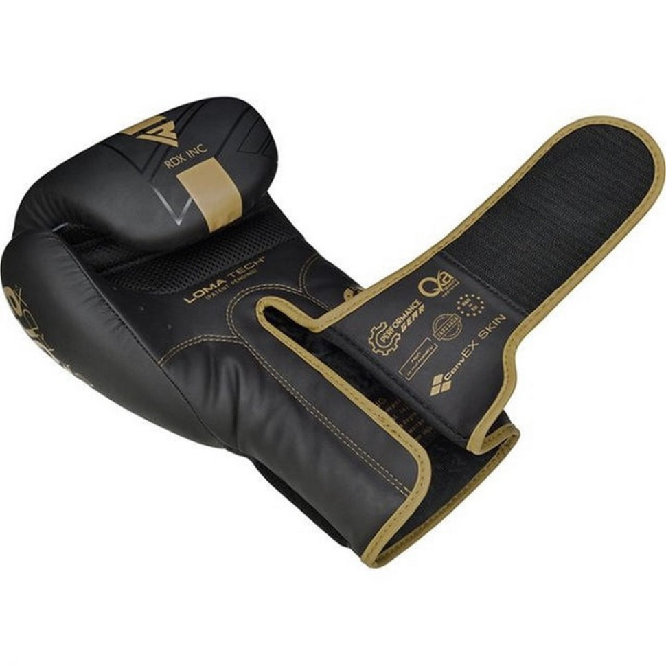 Боксерские перчатки F6 Kara Matte RDX Inc Limited BGR-F6MGL-16OZ, Golden 16 унций (капа в комплекте)