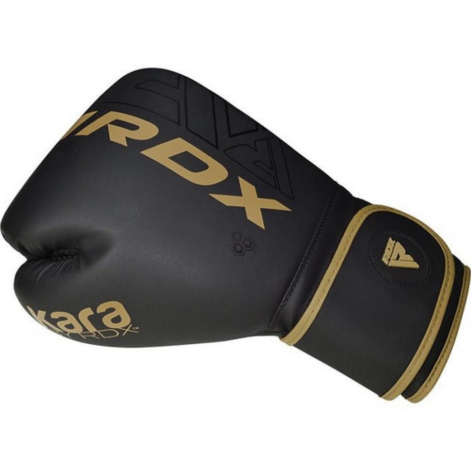 Боксерские перчатки F6 Kara Matte RDX Inc Limited BGR-F6MGL-16OZ, Golden 16 унций (капа в комплекте)