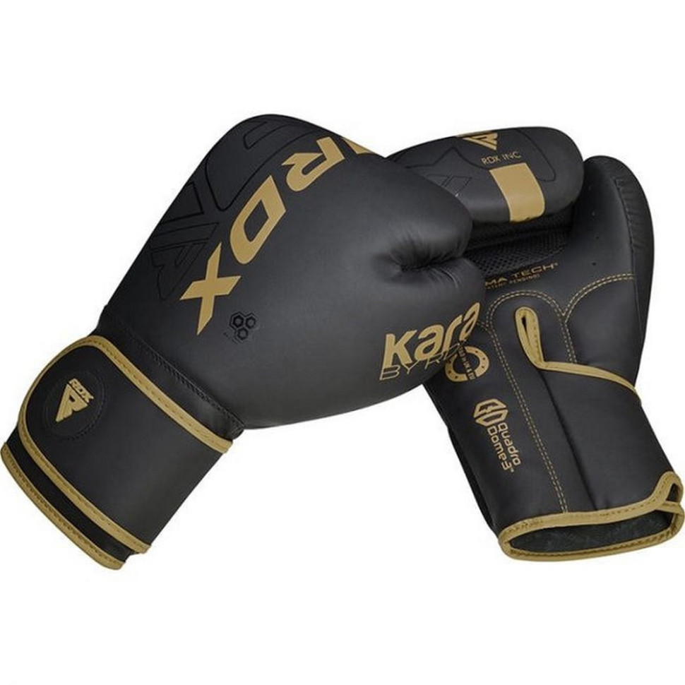 Боксерские перчатки F6 Kara Matte RDX Inc Limited BGR-F6MGL-16OZ, Golden 16 унций (капа в комплекте)