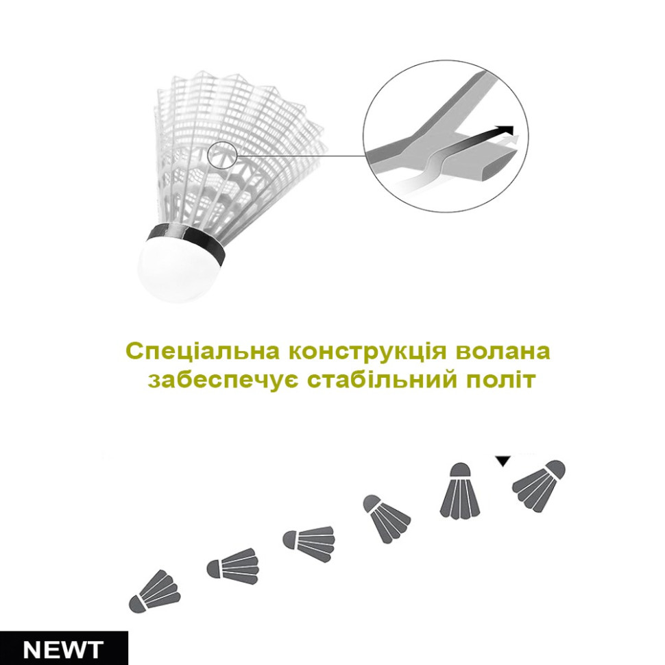 Набор Воланчиков Yonex Mavis 500 Newt NE-MAV-500W белый 6 шт