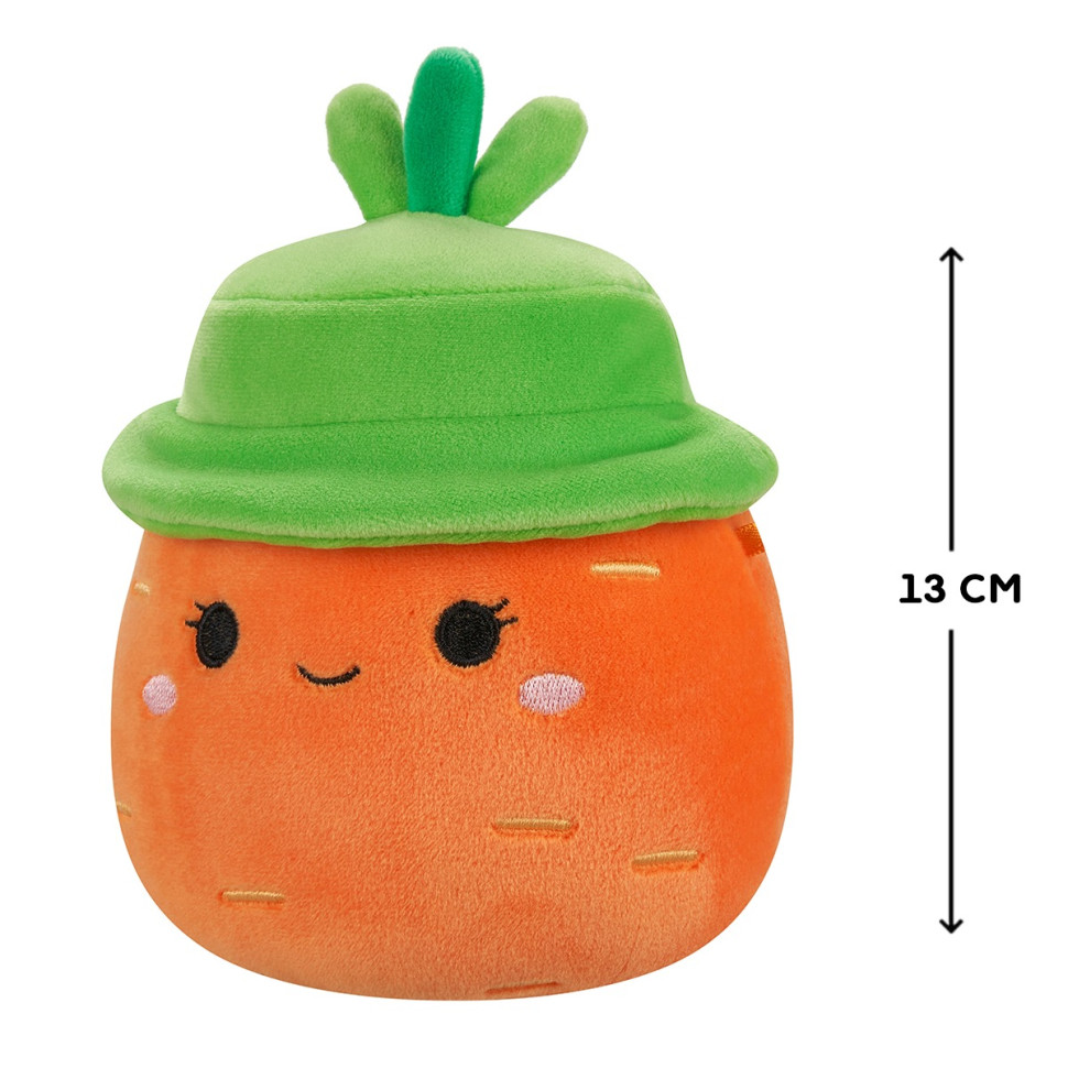 Дитяча м'яка іграшка Морквинка Кароліна в капелюсі Squishmallows SQER01182, 13 см