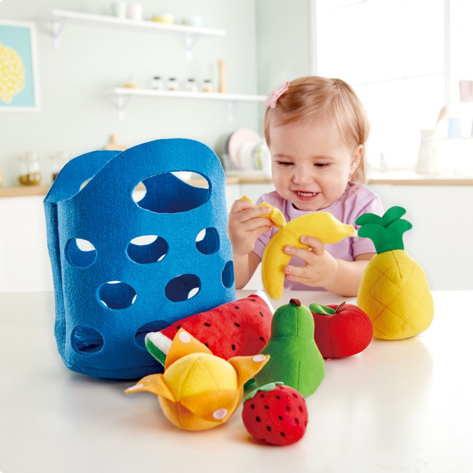 Игровой набор Корзина с фруктами Hape E3169 игрушки из фетра