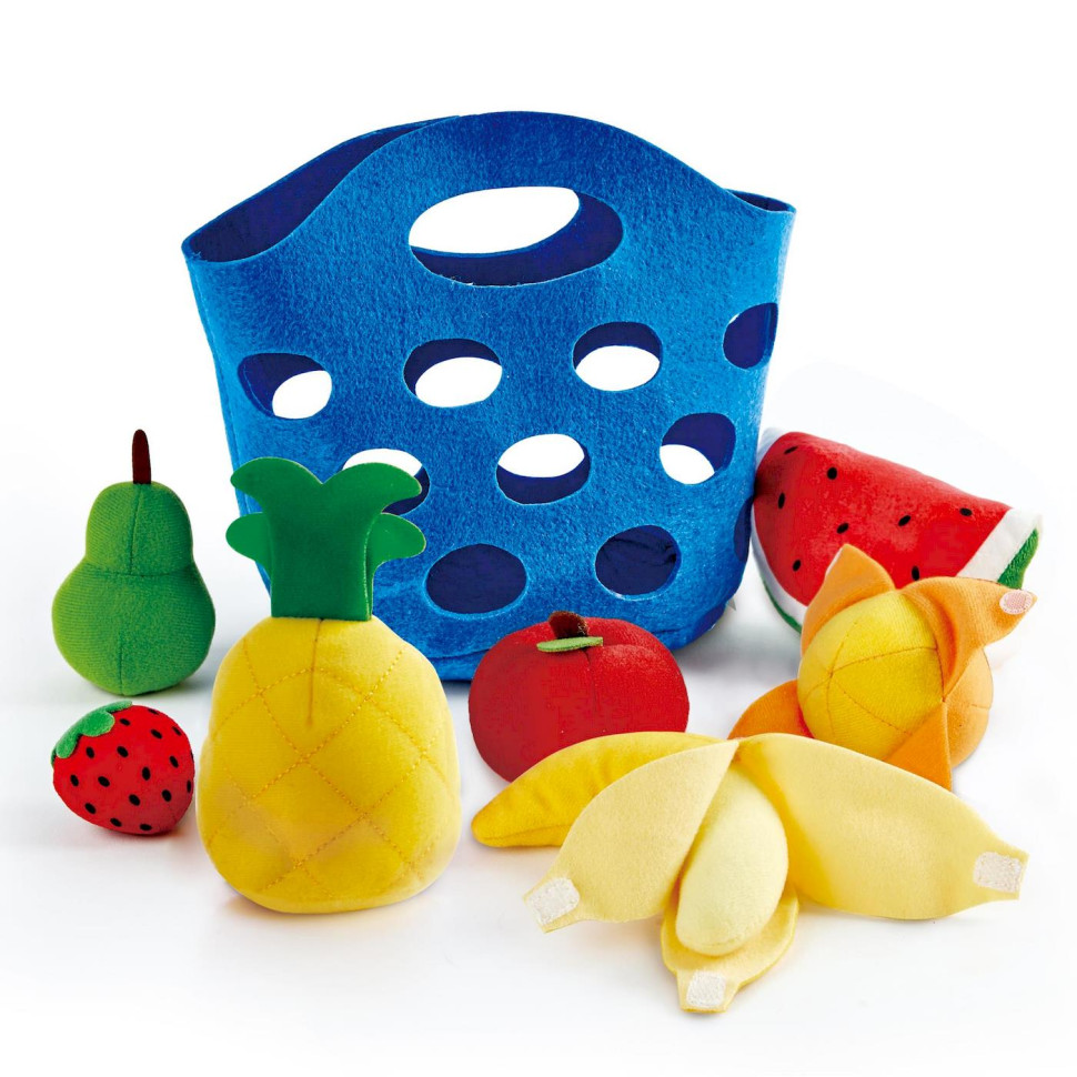 Игровой набор Корзина с фруктами Hape E3169 игрушки из фетра