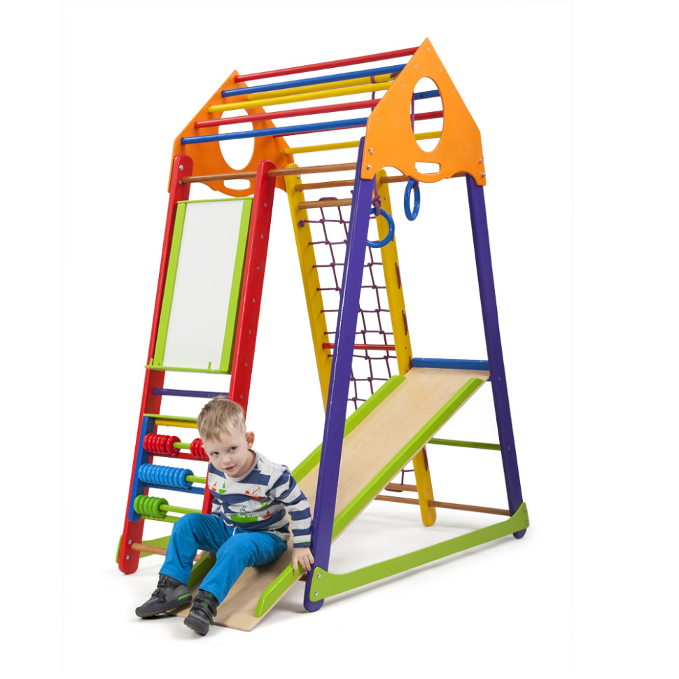 Детский спортивный комплекс SportBaby BambinoWood Color Plus с мольбертом