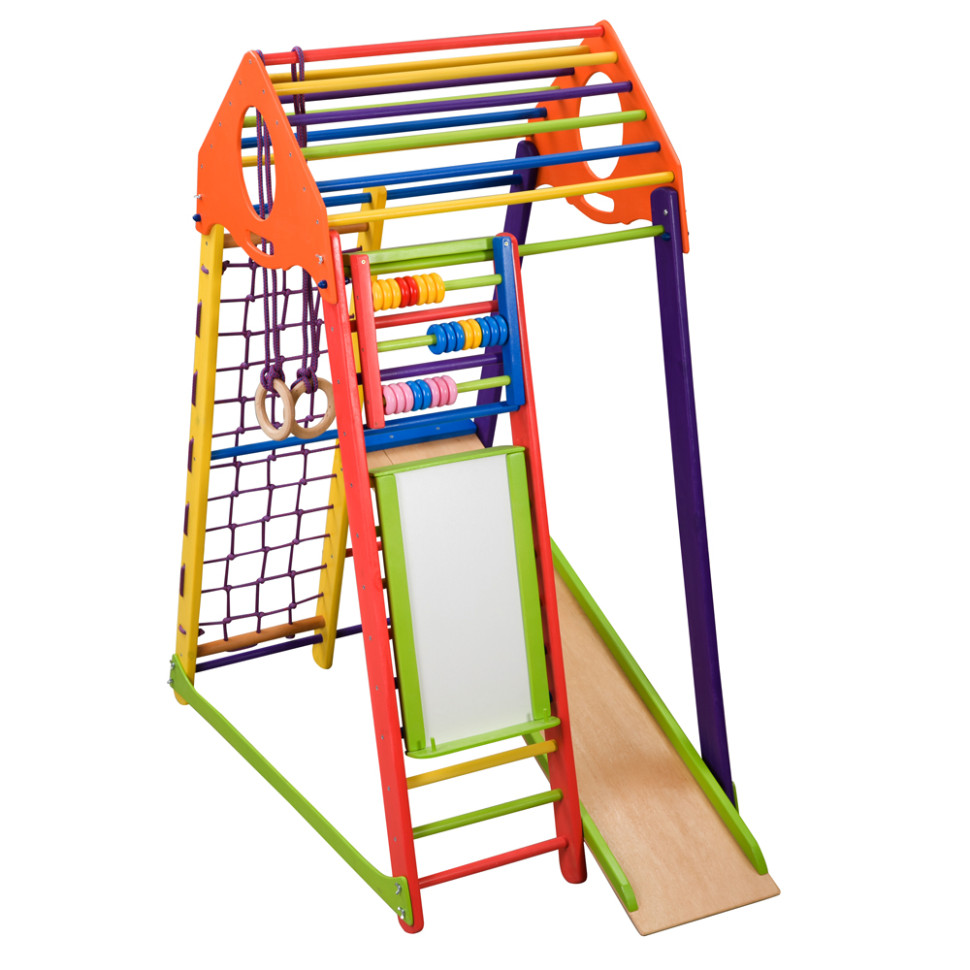Детский спортивный комплекс SportBaby BambinoWood Color Plus с мольбертом