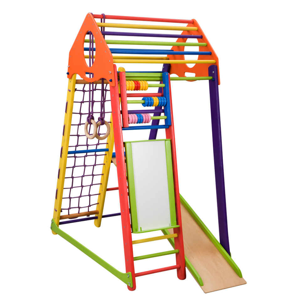 Детский спортивный комплекс SportBaby BambinoWood Color Plus с мольбертом