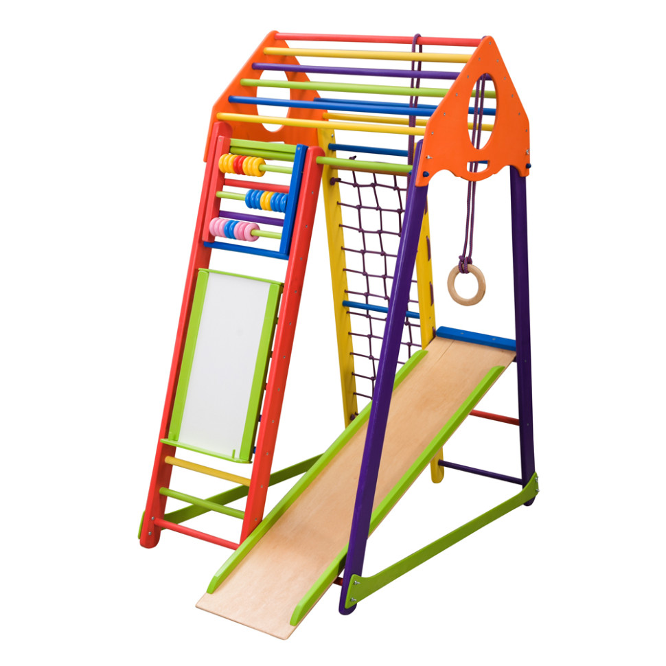 Детский спортивный комплекс SportBaby BambinoWood Color Plus с мольбертом