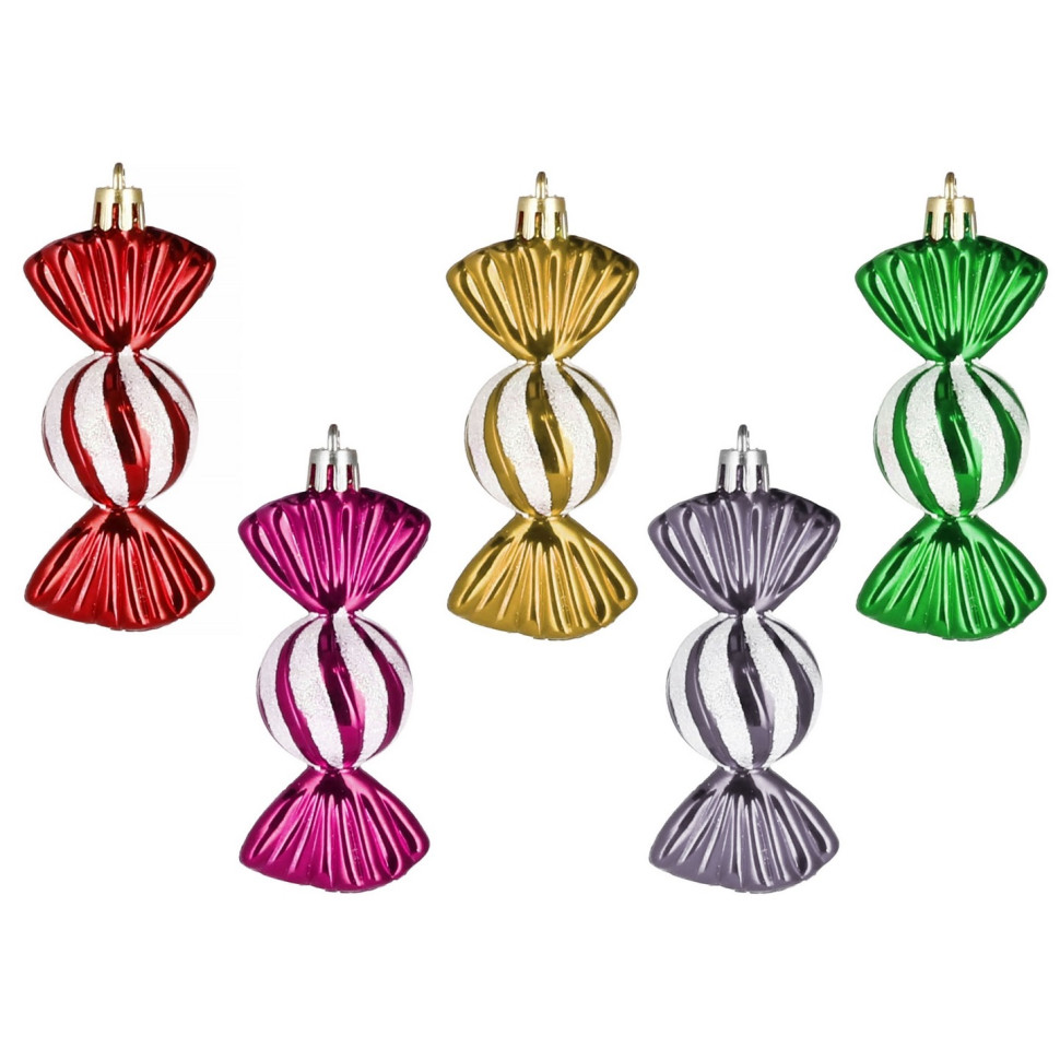 Набір ялинкових іграшок Sweets Candy Springos CA0162 h=6 см, 5 шт
