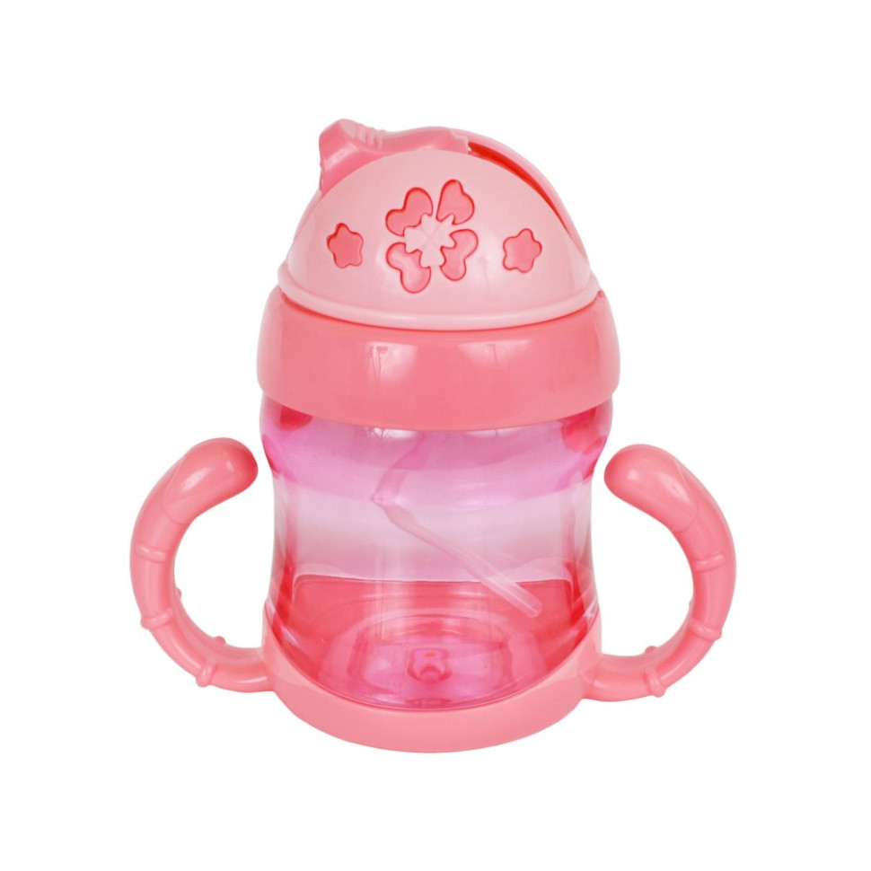 Детский поильник с трубочкой Mega Zayka MGZ-0321(Coral) 150 мл
