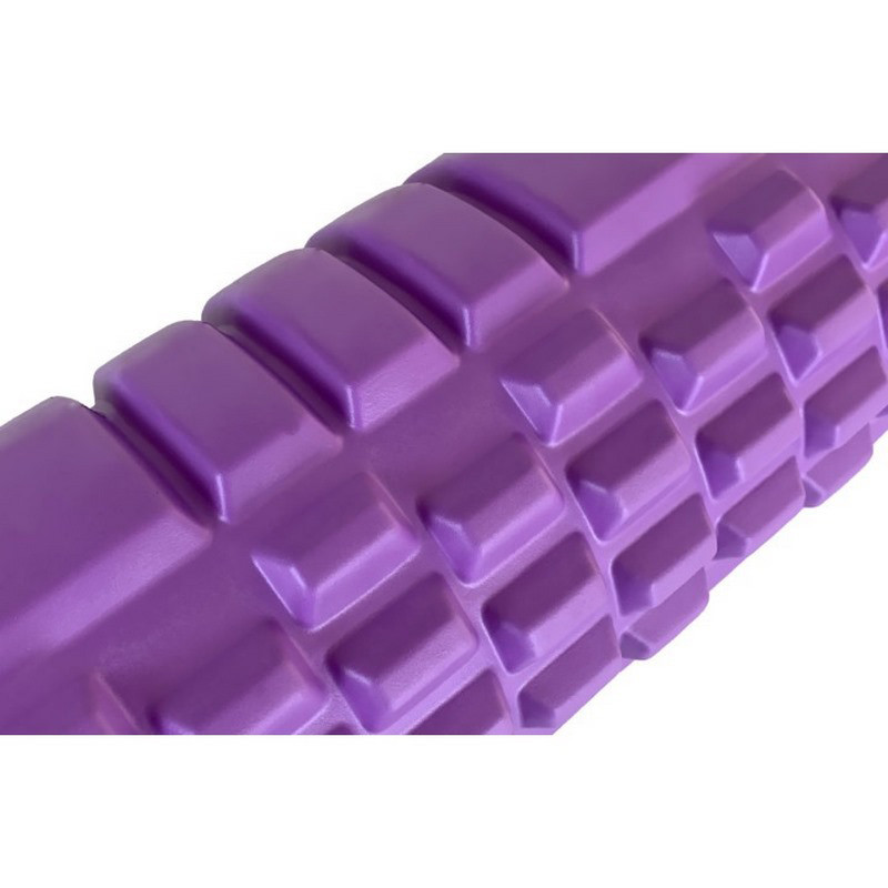 Массажный ролик Grid Roller 1.1 EasyFit EF-2020a-V 33 см, прочный массажер, фиолетовый