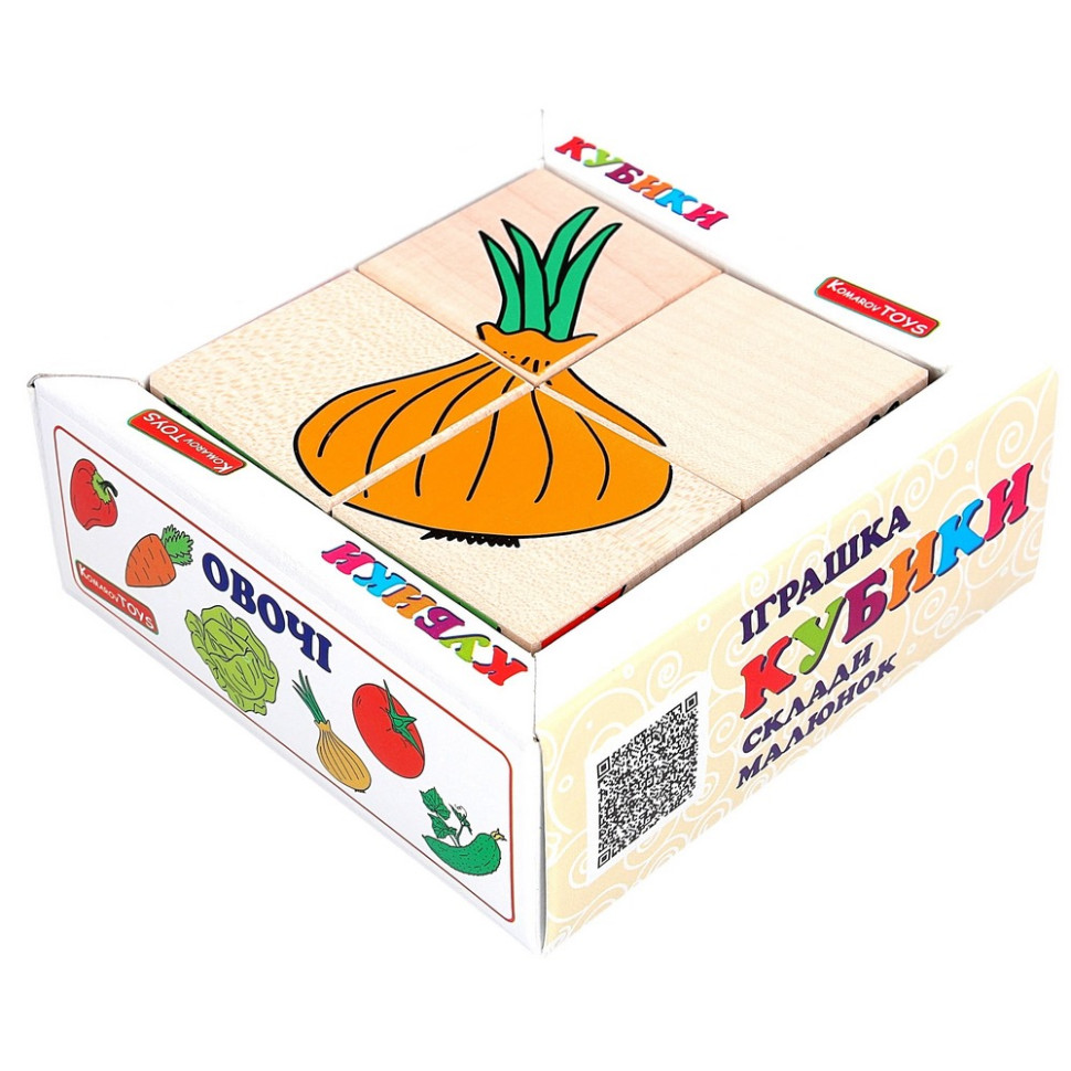 Детский деревянный кубик 