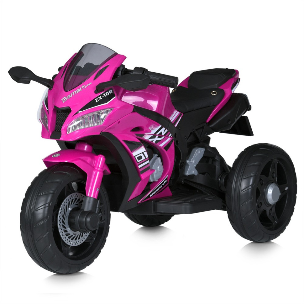 Дитячий мотоцикл Bambi Racer M 5806EL-8, 3 колеса, музика та світло, рожевий