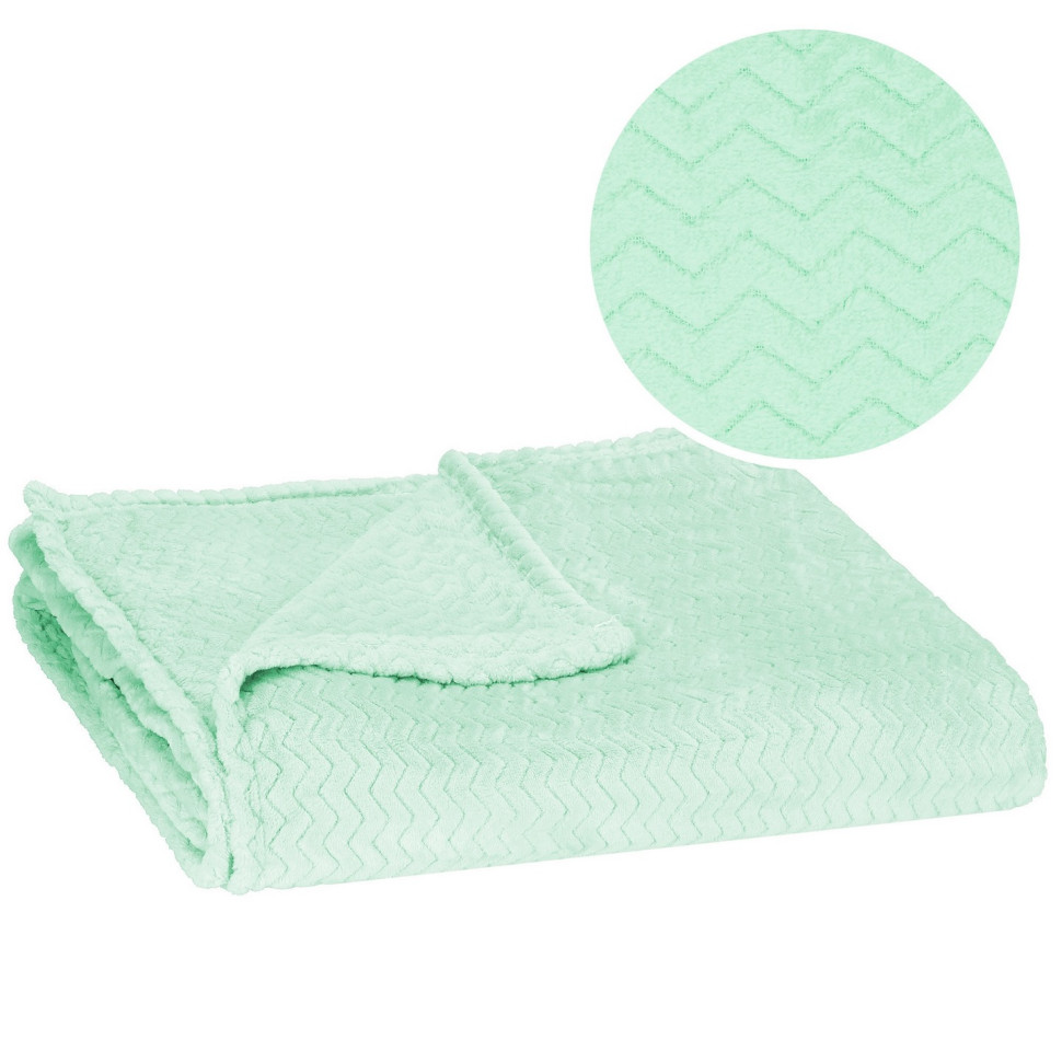 Плед-покривало Extra Soft Springos HA7121 м'ятний 70 x 160 см