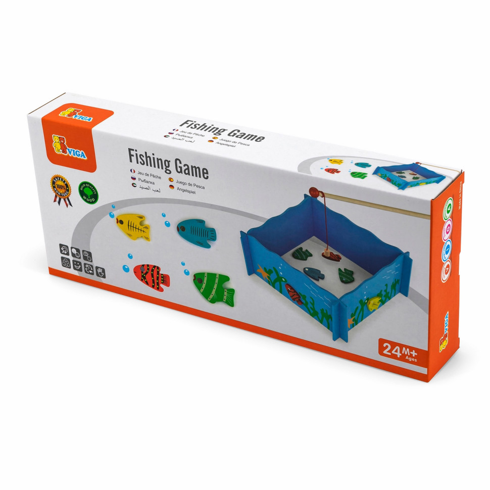 Игровой набор Рыбалка Viga Toys 56305, 4 удочки