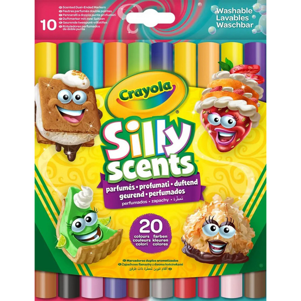 Набор двухсторонних фломастеров Silly Scents Crayola 58-8344 с ароматом, 10 шт