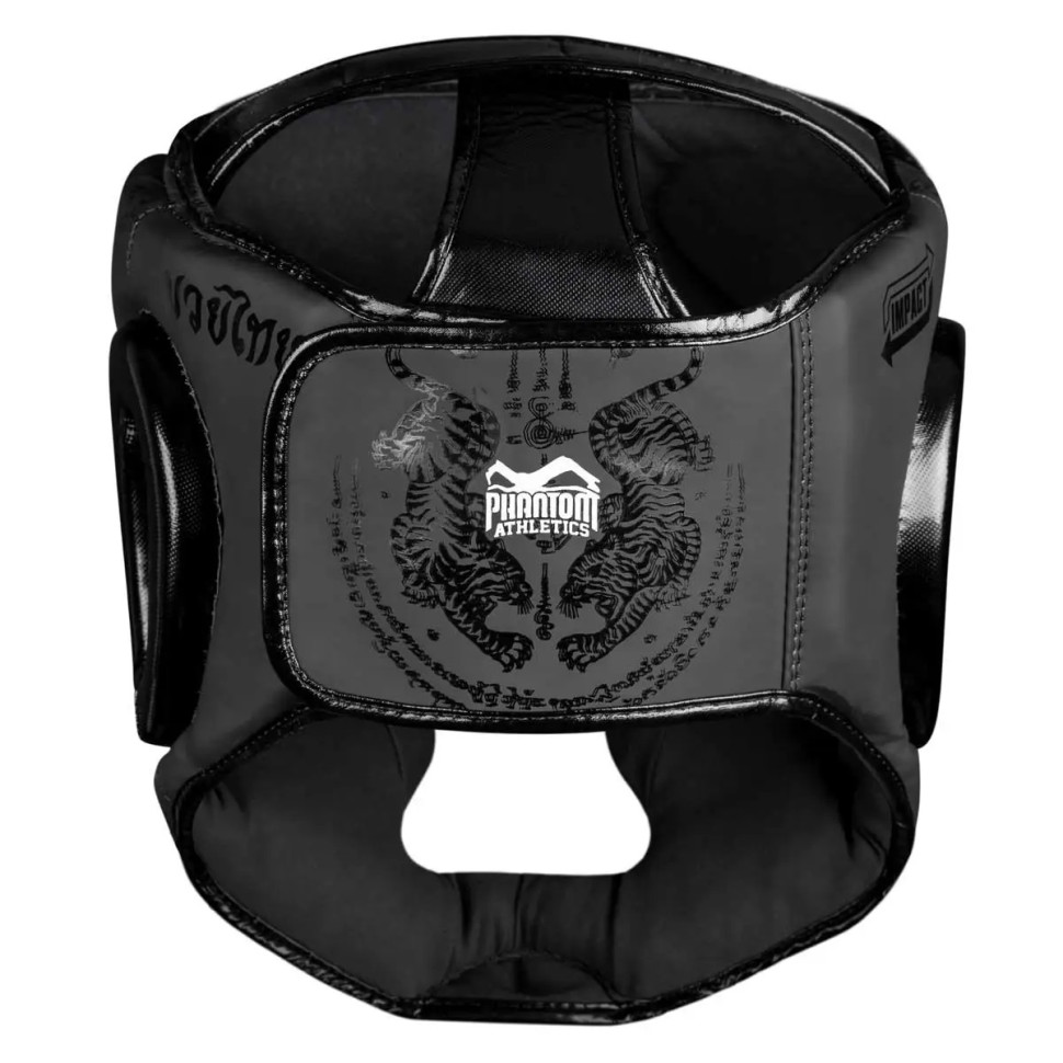 Боксерский шлем Apex Muay Thai Full Face Phantom PHHG2504 Black (капа в подарок)