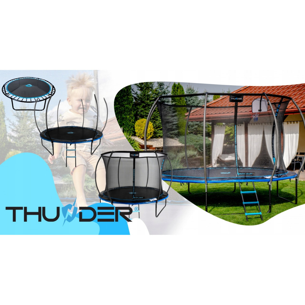 Батут с внутренней сеткой Thunder INSIDE-ULTRA-10FT-BLUE Black/Blue 312 см 