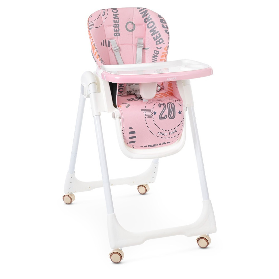 Стульчик для кормления Bambi M 5673-8 на колесах 5-ти точечный