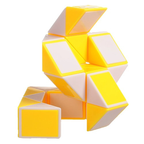 Головоломка Змійка біло-жовта в коробці Smart Cube SCT405