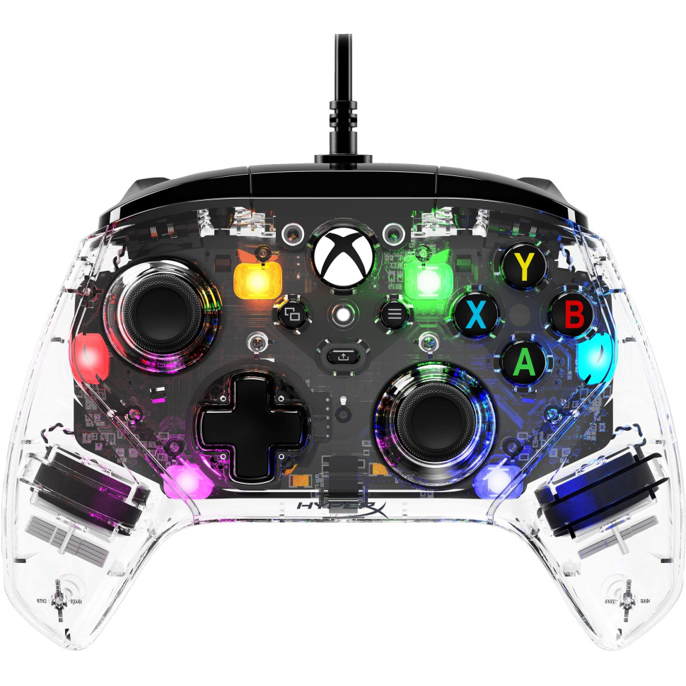 Игровой Геймпад Clutch Gladiate HyperX 7D6H2AA для Xbox/PC, RGB, USB-A, прозрачный