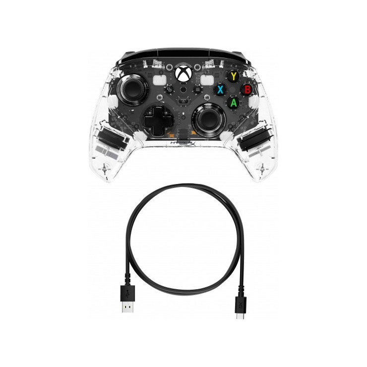 Игровой Геймпад Clutch Gladiate HyperX 7D6H2AA для Xbox/PC, RGB, USB-A, прозрачный