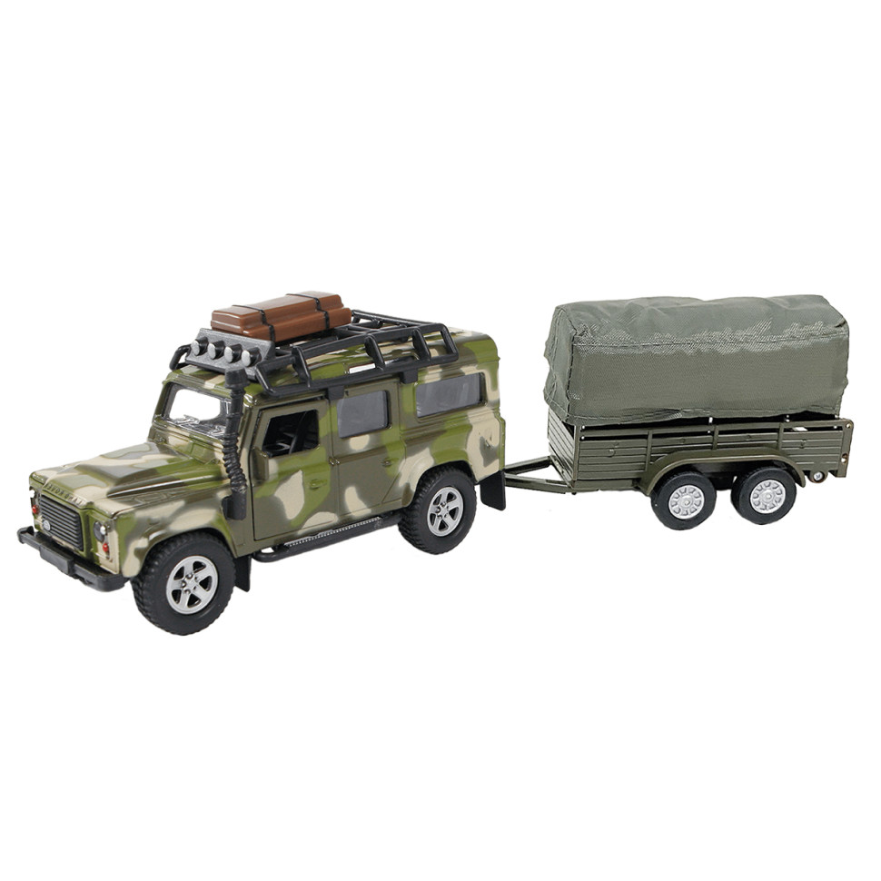 Игровой набор Land Rover Defender Mилитари TechnoDrive 520027.270 с прицепом