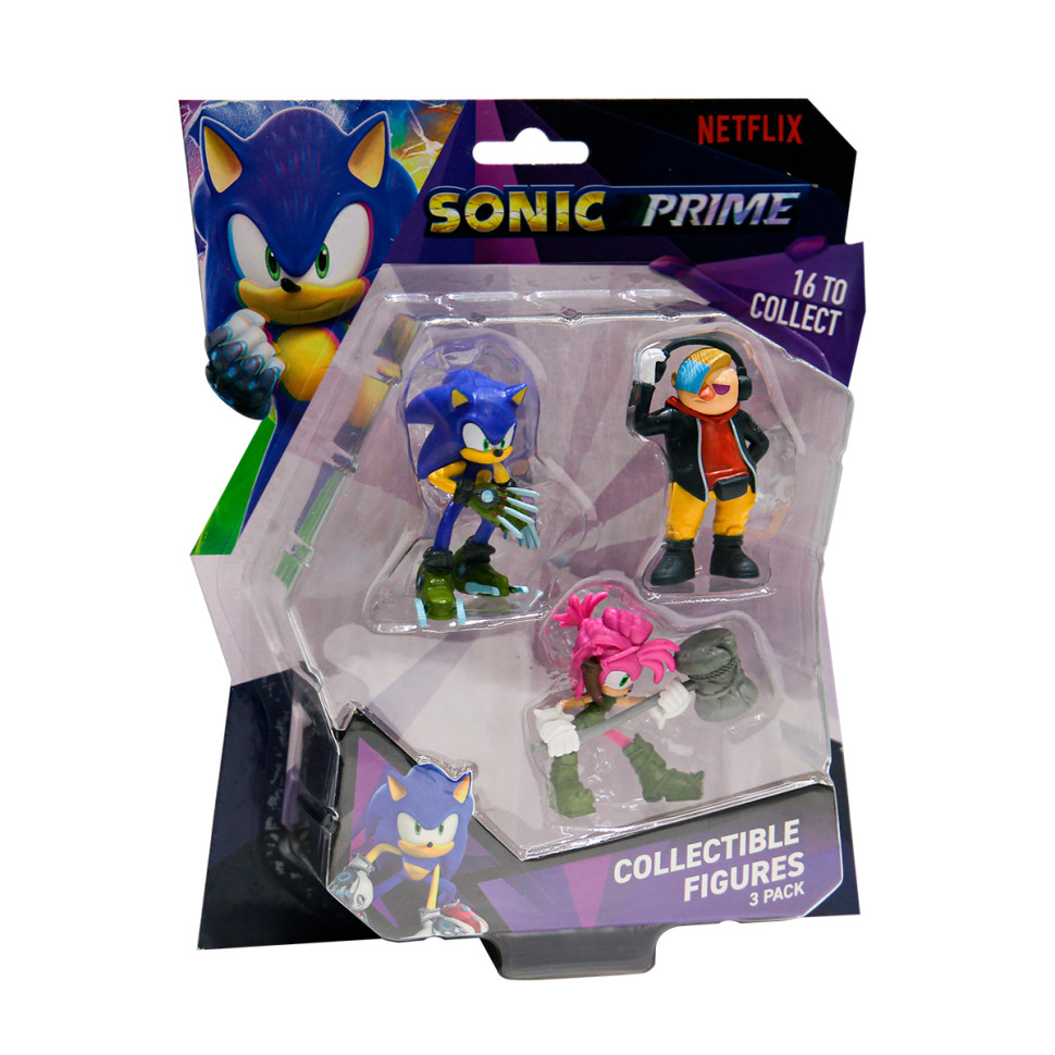 Набір ігрових фігурок Доктор Не, Сонік, Емі SONIC PRIME SON2020B 3 фігурки, 6,5 см