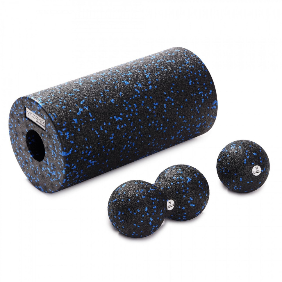 Масажний набір Cornix XR-0078 (Ball 8 см, Duoball 8 х 16 см і Foam Roller 30 х 15 см)