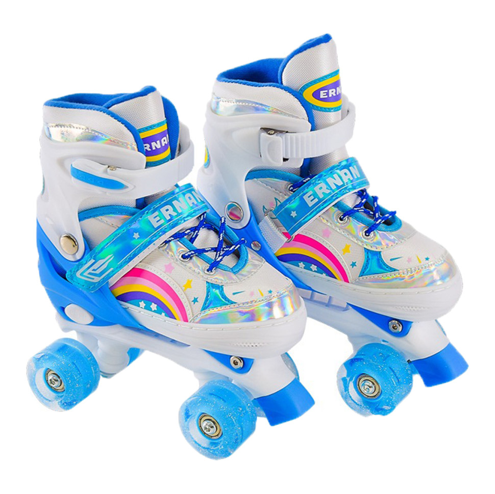 Детские ролики квады Bambi RL2409(Blue) L (39-42) светящиеся колеса, синий, L (39-42)
