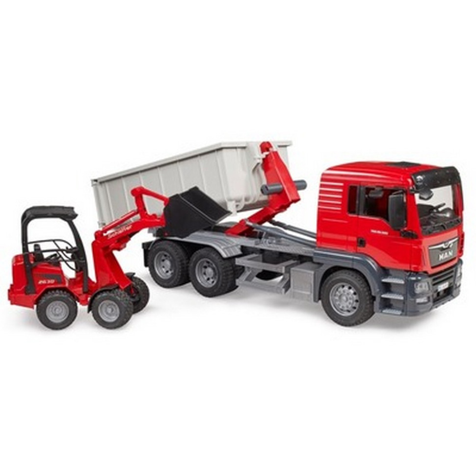 Вантажівка і мінінавантажувач MAN TGS Schaffer 2630 Bruder 03767 (1:16)