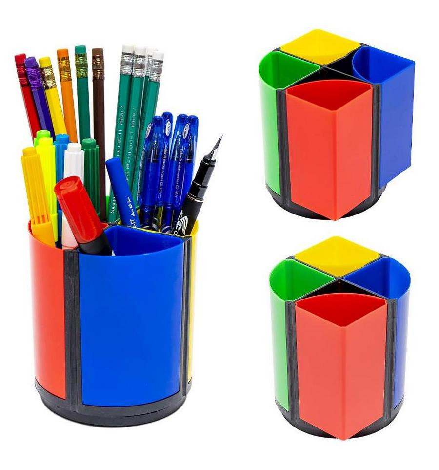 Склянка для ручок COLOR-IT 468 пластикова 10х10х11 см