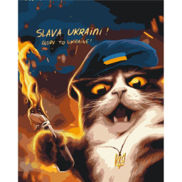 Картина по номерам "Котик восстанец" © Марианна Пащук Brushme BS53120, 40х50 см